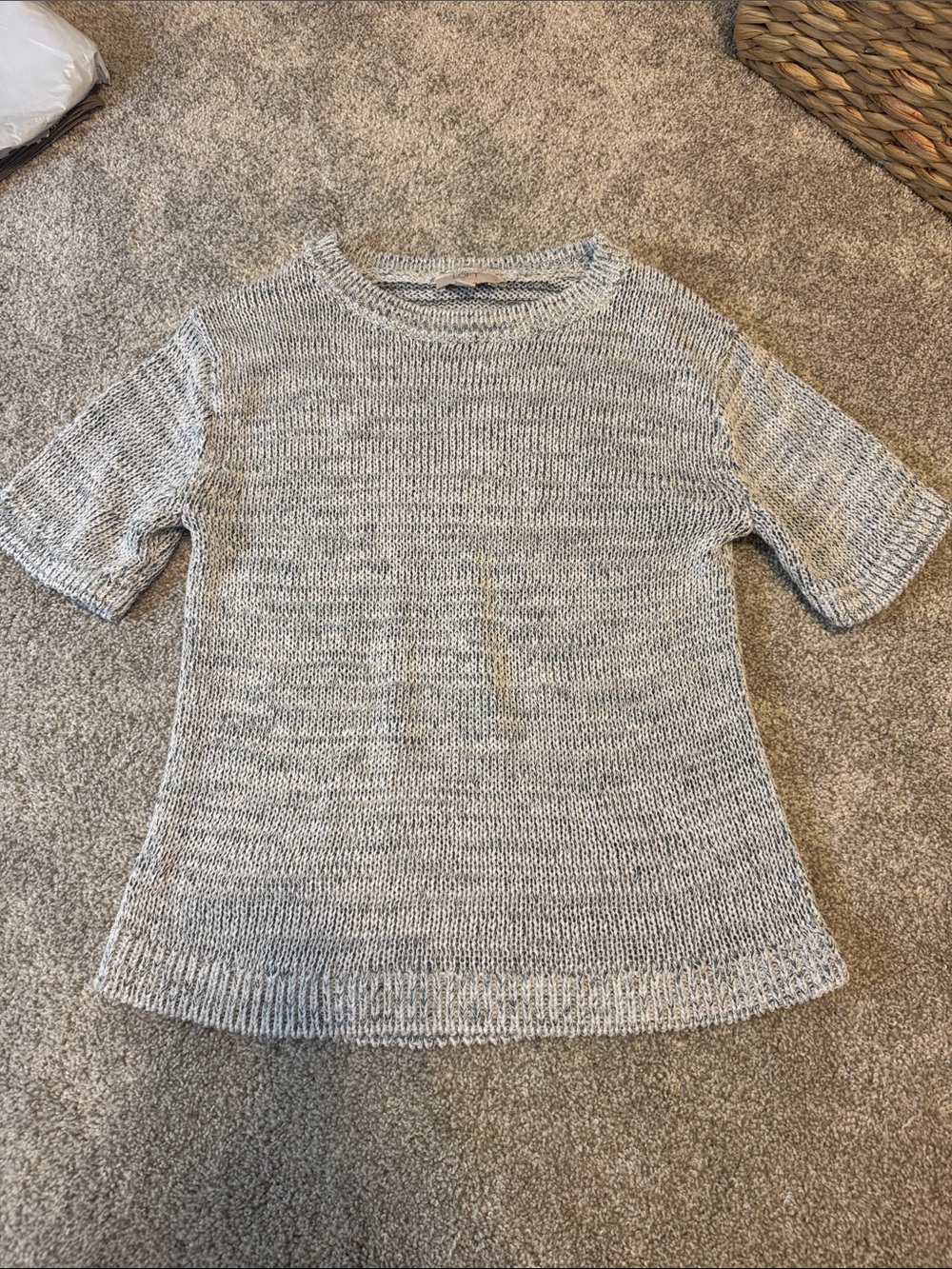 LOFT Short-Sleeve Crew Sweater